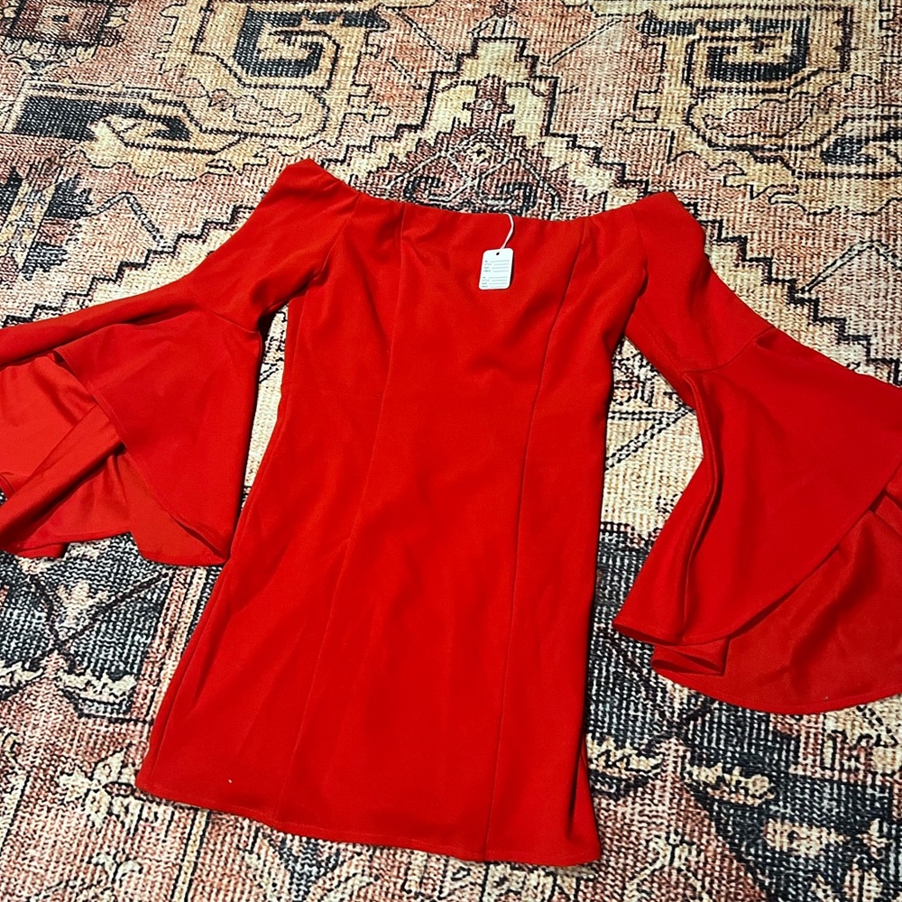 Mini Bell-Sleeve Dress